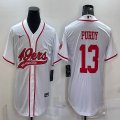 Nike San Francisco 49ers #13 Brock Purdy white baseball jerseys Joint name-BD