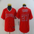 Youth Nike Los Angeles Angels #27 Mike Trout red majestic baseball Jersey