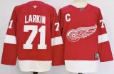 Detroit Red Wings #71 Dylan Larkin red hockey jersey C patch-PD