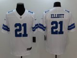 Nike Dallas Cowboys #21 Ezekiel Elliott White Color Rush Limited Jersey