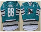 Reebok San Jose Sharks #88 Brent Burns green Ice Hockey Jersey