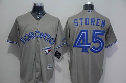 Toronto Blue Jays #45 Storen gray baseball jersey