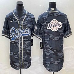 Nike Los Angeles Dodgers blank gray camo baseball Jerseys Joint name -BD 04