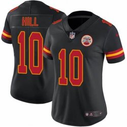 Women Nike Kansas City Chiefs #10 Hill black Color Rush Limited Jerseys