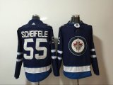 Adidas Winnipeg Jets #55 Mark Scheifele blue hockey Jerseys