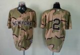 New York Yankees 2 Derek Jeter green gray camo baseball jersey