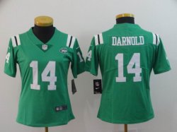 Women Nike New York Jets #14 Darnold Color Rush Limited Jersey-BD