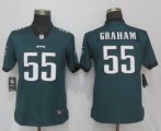 Women nike Philadelphia Eagles #55 Brandon Graham green Color Rush Limited Jersey