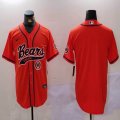 Nike Chicago Bears blank orange baseball jerseys Joint Name 01