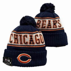 2024 Chicago Bears navy white orange NFL Sports Cuffed Knit Hats 01