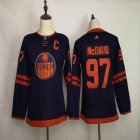 Women Adidas Connor Mcdavid #97 Edmonton Oilers dark blue Ice Hockey