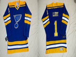 CCM St.Louis Blues #1 Mike Liut Blue 1980 Away Jerseys