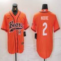 Nike Chicago Bears #2 D.J. Moore orange baseball jerseys Joint name-BD 02