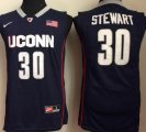 Uconn Huskies #30 Stewart blue ncaa basketball jersey