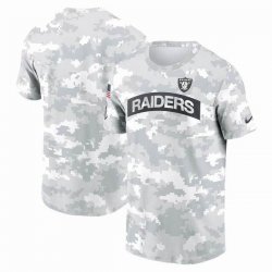 Oakland Raiders Nike Arctic Camo 2024 Salute To Service Performance T-Shirt