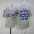 Los Angeles Dodgers #55 Joe Blanton gray Flexbase Authentic Collection Jersey