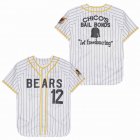 Bad News Bears #12 Chico's Bail Bonds White Stitched Movie Jersey