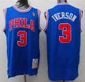 Philadelphia 76ers #3 Allen Iverson blue new basketball jersey-LT