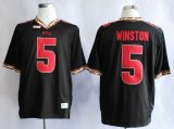 Florida State Seminoles (FSU) Jameis Winston 5 black College Football Jerseys