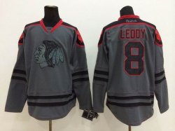 2014 Nick Leddy Jersey 8 Gray Chicago Blackhawks hockey Jerseys