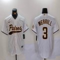 Nike San Diego Padres #3 Jackson Merrill white MLB Baseball jerseys Joint Name