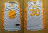 Golden State Warriors Stephen Curry Revolution #30 white gold basketball Jersey