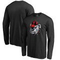 Georgia Bulldogs Midnight Mascot Long Sleeve T-Shirt - Black