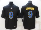 Nike Rams Matthew Stafford #9 black Color Rush Limited Jersey-WF