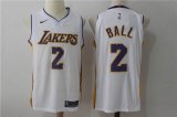 Nike NBA Lonzo Ball #2 Los Angeles Lakers white nba basketball Jersey