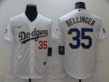 Custom Youth Nike Los Angeles Dodgers 35 Cody Bellinger white majestic baseball jerseys