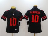 Women 49ers #10 Jimmy Garoppolo nike black Color Rush Limited Jersey