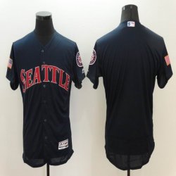 2016 Seattle Mariners blank dark blue Flexbase Authentic Collection Jersey(1)