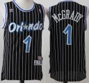 Orlando Magic #1 Tracy Mcgrady black throwback nba jersey