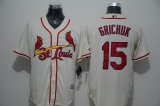 St.Louis Cardinals #15 Randal Grichuk beige Majestic MLB Jerseys