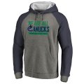 Men's Vancouver Canucks Fanatics Branded Heathered Gray Plus Size Hometown Collection Raglan Tri-Blend Hoodie