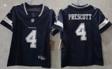 Youth Dallas Cowboys #4 Dak Prescott blue Nike Vapor F.U.S.E. Limited Jersey