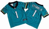 Youth Jacksonville Jaguars #1 Travis Etienne Nike Teal Prowler Throwback Vapor F.U.S.E. Limited Jersey