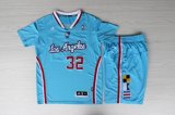 Los Angeles Clippers 32 Blake Griffin skyblue short sports suits