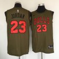 Chicago Bulls #23 Michael Jordan Green nike nba jersey