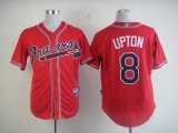 Atlanta Braves #8 Justin Upton Red MLB Jerseys