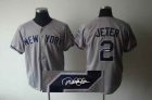 MLB Jerseys New York Yankees JETER 2# gray mlb signature jerseys