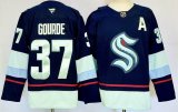 Seattle Kraken #37 Yanni Gourde Navy nhl hockey jersey-PD