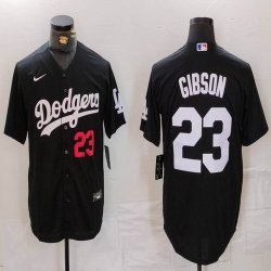 Nike Los Angeles Dodgers #23 Kirk Gibson black majestic baseball jerseys