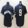 Chicago Cubs #9 Javier Baez Nike Navy 2021 City Connect majestic baseball Jersey