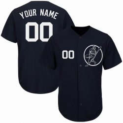 Custom New York Yankees black baseball jerseys