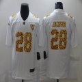 Custom Nike Oakland Raiders #28 Josh Jacobs white Color Rush Limited Jersey-Flocking Leopard-BD