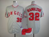 MLB Los Angeles Angels 32 hamilton gray mlb Signature jerseys