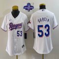 2023 Champions Women Nike Texas Rangers #53 Adolis Garcia white majestic baseball jerseys-BD 01