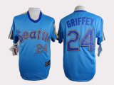 Seattle Mariners #24 Ken Griffey Blue mlb baseball jersey