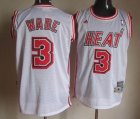 Adidas Miami Heat 3 Dwyane Wade white nba basketball jersey